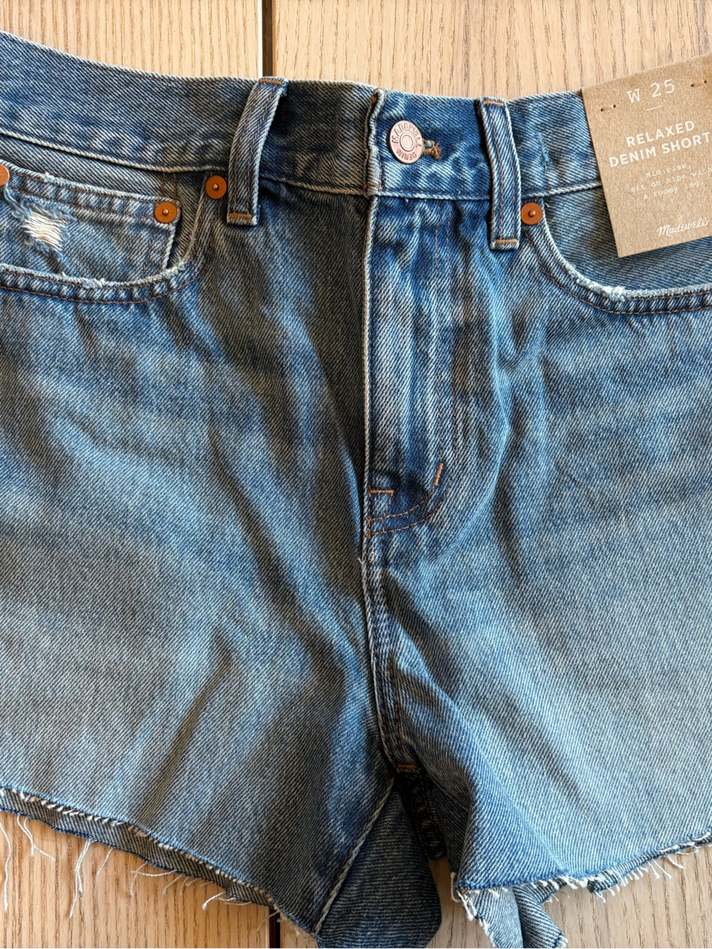 Madewell Relaxed Blue Denim Cutoff Shorts